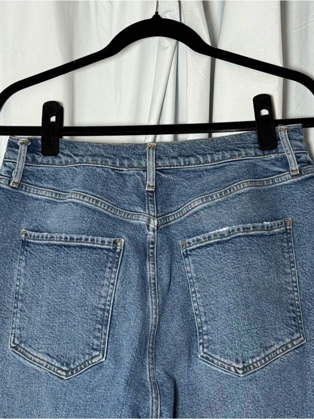 AGOLDE Riley Cropped Jeans High Rise Straight Leg Button Fly 31 - Picture 9 of 16